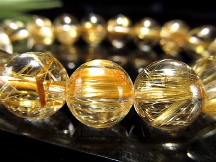 ◇羨望の的！最高級の逸品◇黄金の輝き＆ルチル際立つ極上透明感◇艶 