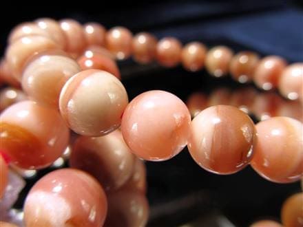 ◇希少石がお買い得価格！◇くっきりレース模様◇温かみのあるピンク  