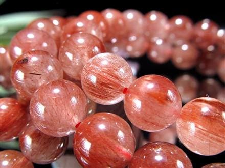 【高品質・現品】レッドルチルクォーツ ブレス 透明度MAX赤針綺麗 約12mm 濃厚 4A レッドルチルクォーツ ブレスレット 10mm-10.5mm×19珠 透明赤