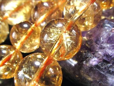 ☆一連☆AAA☆レインボーシトリン【黄水晶】☆【ブラジル産】