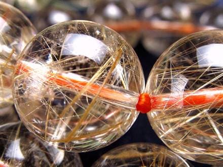 ☆透明感抜群☆繊細な金針がキラキラ輝く☆クリア水晶に広がる黄金の