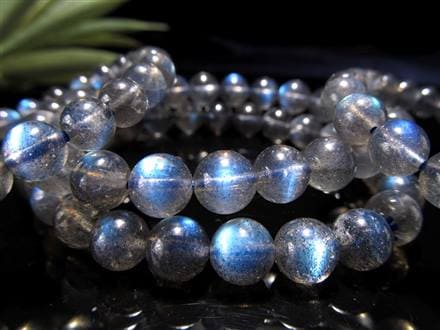 特選ハイグレード 悩ん レインボーシラー ラブラドライト ブレスレット  