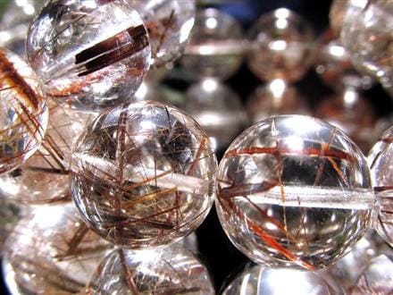 【新入荷】高品質レッドブラウンタイチンルチルブレス13㎜大玉（新品未使用）太針 高品質/レッドルチルも少量混ざっているタイプ】タイチンブラウン