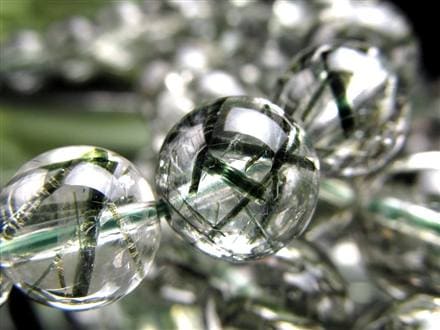 インテリア小物 【針状の面白い結晶】【最高品質】トルマリンinアクア
