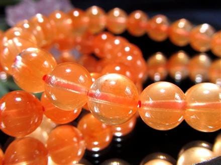オレンジ　ラビットヘアインクォーツ ペンダントトップ　天然石　S925 ☆ふんわり輝く癒しの橙光☆艶光沢抜群！☆金運・財運アップのお守りに