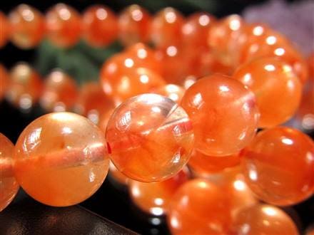 ☆ふんわり輝く癒しの橙光☆艶光沢抜群！☆金運・財運アップのお守りに