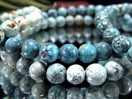 超高品質 湖北省産 天然ターコイズブレスレット 約12mm 内径約18cm