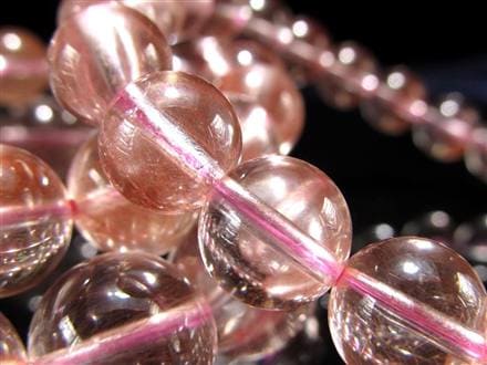 ☆コスパ抜群！☆クリア水晶×淡いピンクにきらめくラビット針☆希少