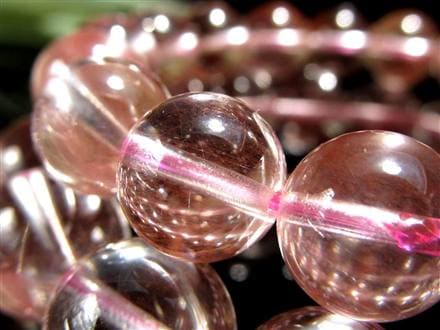 ☆コスパ抜群！☆クリア水晶×淡いピンクにきらめくラビット針☆希少