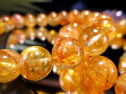 ⭐️気分が晴れる⭐️ ライモナイトイントパーズ　ゴールデントパーズ　ブレスレット ライモナイトイントパーズブレスレット - 埼玉県吉川市の天然石