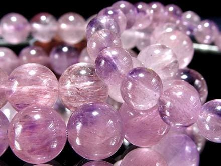 ☆華やかなピンクパープルタイプ☆天然の赤針と紫色の内包模様☆優しい