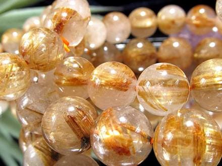 ☆お買い得価格☆太針＆束状ルチル入り☆華やかなゴールドの輝き☆金運