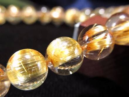 【一点限り】ゴールドタイチンルチルブレス10㎜金運最強（新品未使用）針ミチミチ♡ 一点限り】ゴールドタイチンルチルブレス10㎜金運最強（新品未