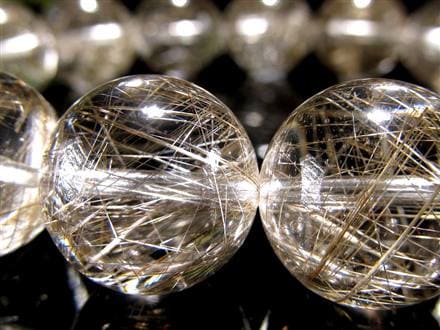 高品質ラスト★夜光貝★私物針水晶運命のオルゴブレスレット ヒカル様ご紹介 水晶ブレスレット 3本(型番20190307) - ルチル