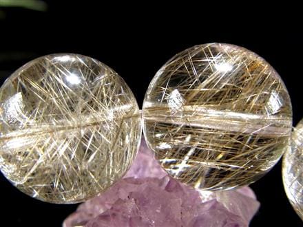 至高の銀針】☆超透明水晶に鋭く走る銀の閃光☆ビジネスのお守りに☆1