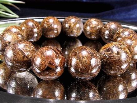☆極濃密ルチル☆幾何学的に交差する太針と繊細針☆重厚なブラウン