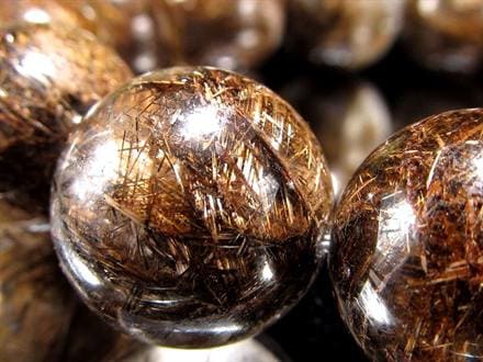 ☆極濃密ルチル☆幾何学的に交差する太針と繊細針☆重厚なブラウン
