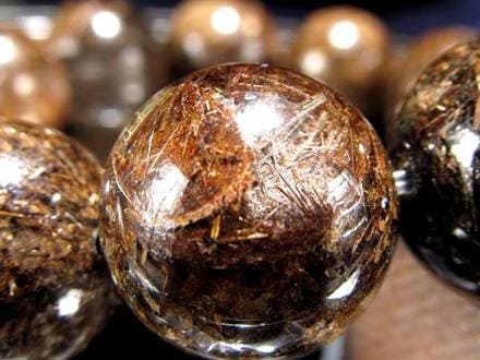 ☆極濃密ルチル☆幾何学的に交差する太針と繊細針☆重厚なブラウン