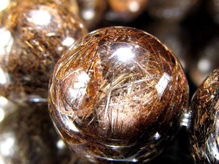 ☆極濃密ルチル☆幾何学的に交差する太針と繊細針☆重厚なブラウン