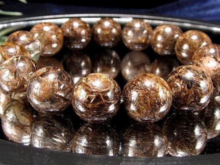 ☆極濃密ルチル☆幾何学的に交差する太針と繊細針☆重厚なブラウン