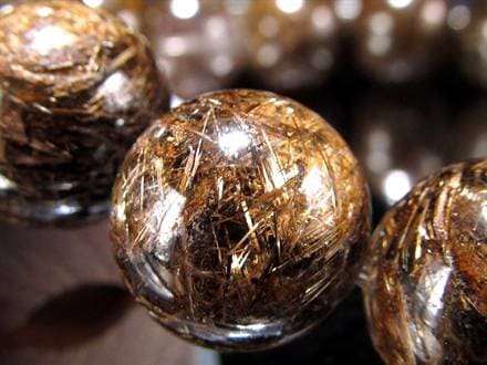 ☆極濃密ルチル☆幾何学的に交差する太針と繊細針☆重厚なブラウン