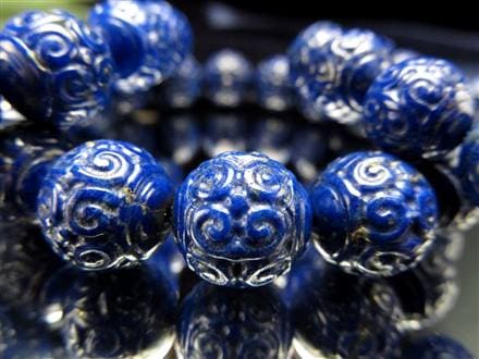 ☆チベット密教法具☆マニ車モチーフ☆品質抜群！高貴で美しい瑠璃色