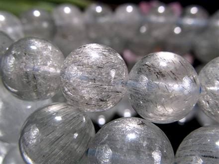 ブルーラビットヘアー針水晶 ☆お買い得！☆シックな藍色針☆ふんわりラビットヘア&アクチノライト