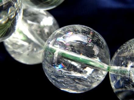 プラシオライト(グリーン水晶)カットブレス☆ ☆激安価格！☆入荷頻度激減！☆希少な緑水晶☆中には虹入りの珠も