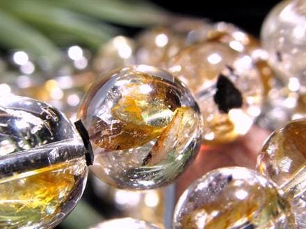 ☆透明感抜群☆イエローライモナイトが織り成す幻想的な景色☆水晶の