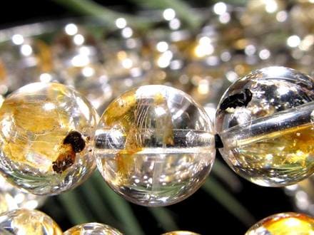☆透明感抜群☆イエローライモナイトが織り成す幻想的な景色☆水晶の