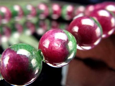 【希少,美品】バイカラールビーインゾイサイト　ブレスレット　珍品　天然 ルビーインゾイサイト ブレスレット | ブレスレット | Crystals by Purely