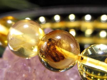 ☆存在感抜群の大珠☆圧倒的な希少性！☆4千万年前の虫が閉じ込められ