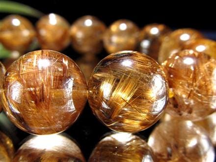 ルチルクォーツ　ブレスレット （仕入れの約1/3) ☆厳選！極上品質☆透明×存在感ある濃密針☆金運や仕事運向上☆1点物