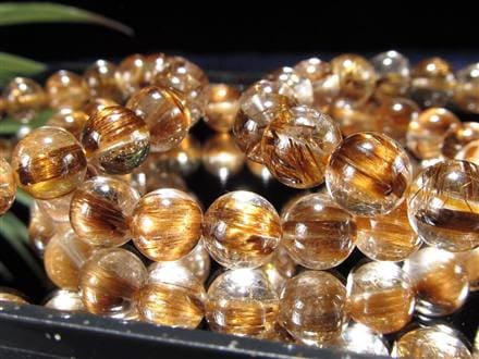 【美品】特別価格！ゴールドルチル 5A高品質 約7mm 新品未使用 ☆限定5本！☆最高級品質☆超クリア×太針ゴールド針☆金運や仕事運向上