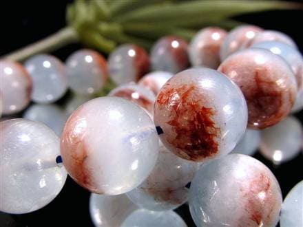 ☆青と赤の共演！☆個性的インクルージョン☆ヘマタイト内包