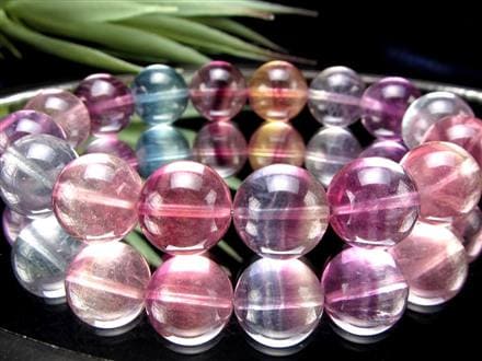 ☆大珠☆鮮やかMIXカラー☆美しい層状模様☆トリカラーフローライトの