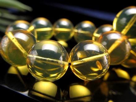 ブルーアンバーメキシコ産◇琥珀（こはく）◇丸玉約24.8㎜