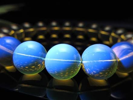 ★高品質★ ブルーアンバー　メキシコ産　ブレスレット 1点物】希少！メキシコ産 ブルーアンバー琥珀 8.5mm ブレスレット