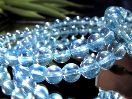 七七】天然石 バングル グリーン天然石 アクアマリン 海藍宝 内径58 七