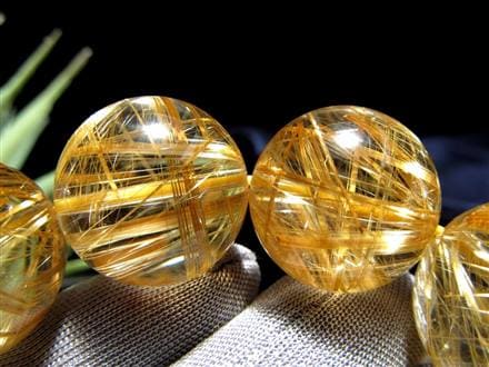 至高の逸品】☆超透明な巨珠！☆絶大な存在感！☆黄金の輝き＆ルチル 