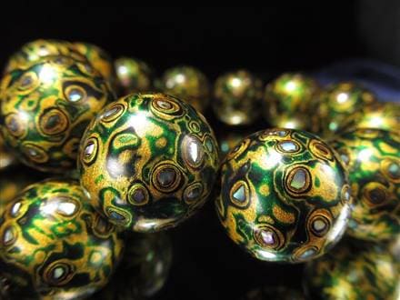 【特価】大漆 螺鈿細工 黒檀 漆塗 ブレスレット 18mm うるし ☆秀逸！中国伝統工芸品☆無形文化遺産に登録☆鮮やかな螺鈿細工☆天然
