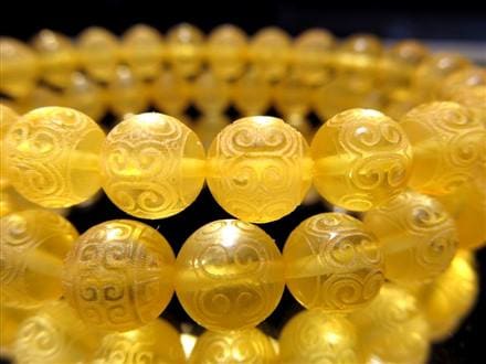 ☆秀逸彫刻！☆チベット密教法具！摩尼（マニ）車デザイン☆透明感の  