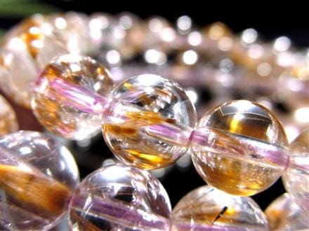 ☆透明感抜群！☆芸術的な扇状鉱物☆カコクセナイト入り水晶☆天使の