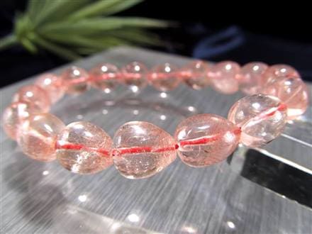 カザフスタン産ストロベリークォーツブレスレット 内径16cm