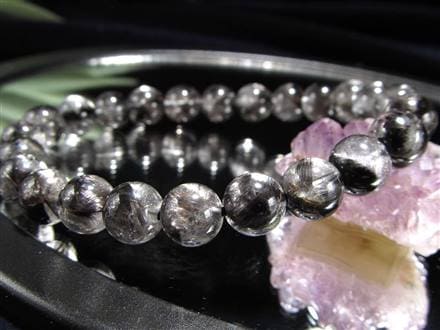 高級】フラワー パープルルチル スーパーセブン ブレスレット 14mm  