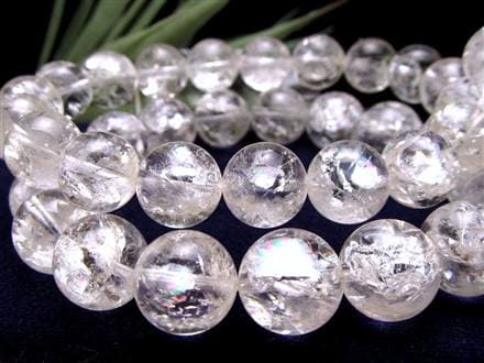 スノーアイリスクォーツ ☆お買い得価格！☆雪の結晶のような煌き☆キラキラ虹入り☆透明感あり