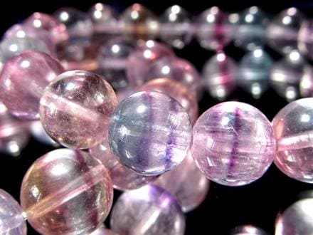 ☆優しいパステル調の虹色美☆トリカラーフローライトの珠も☆受験の