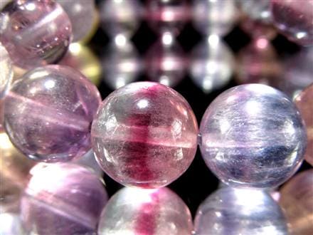 ☆優しいパステル調の虹色美☆トリカラーフローライトの珠も☆受験の