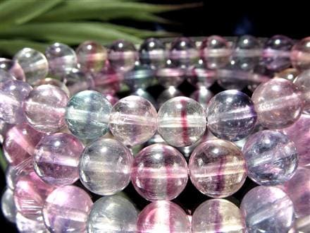 ☆優しいパステル調の虹色美☆トリカラーフローライトの珠も☆受験の
