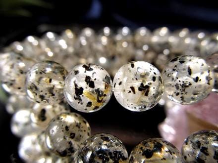 ☆激安販売！激レアストーンを驚きの低価格で☆透明！つぶつぶ黒雲母を